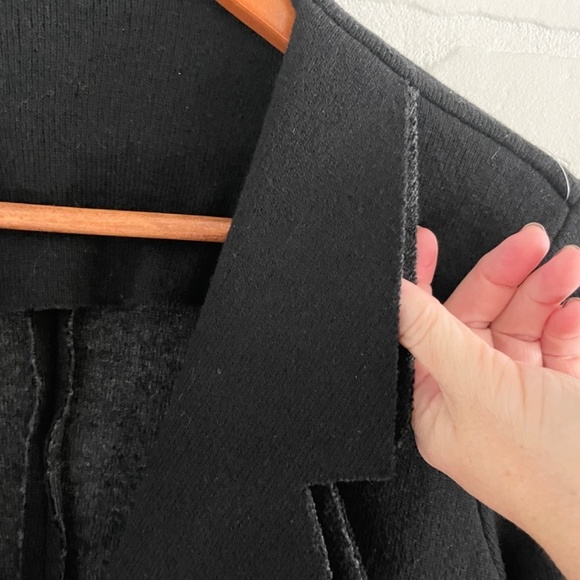 Dixie Knit Blazer Y2K vibe Italian Designer Wool Polyamid Black Single button M - Picture 6 of 10